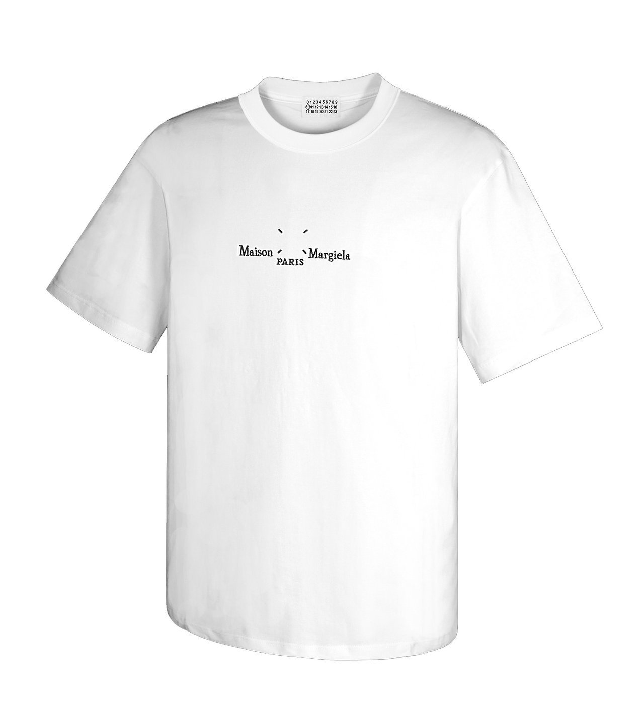 ●7월 판매 15위● MAISON MARGIELA 메종마르지엘라 로고자수 라운드 반팔 2COLOR