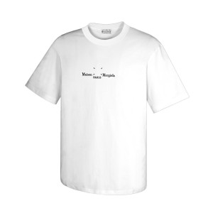 ●7월 판매 15위● MAISON MARGIELA 메종마르지엘라 로고자수 라운드 반팔 2COLOR