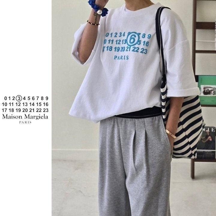 ●7월 판매 17위● MAISON MARGIELA 메종마르지엘라 7부 박스티 3COLOR