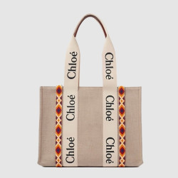 CHLOE 끌로에 미디엄 우디 토트백 CHC22