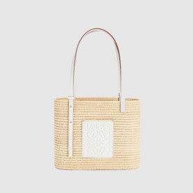 LOEWE 로에베 스몰 스퀘어 바스켓 백 - 라피아 & 카프스킨 3COLOR