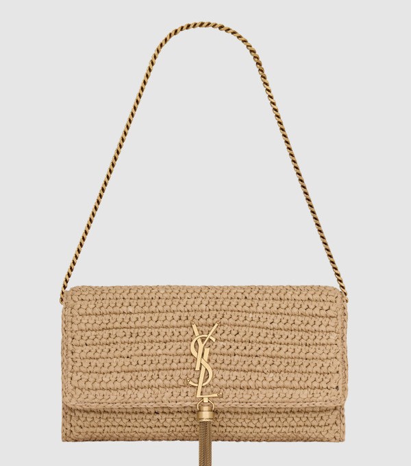 SAINT LAURENT 생로랑 라피아 KATE 99 태슬백 604276