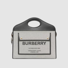 BURBERRY 버버리 미디엄 캔버스 토트 80367851
