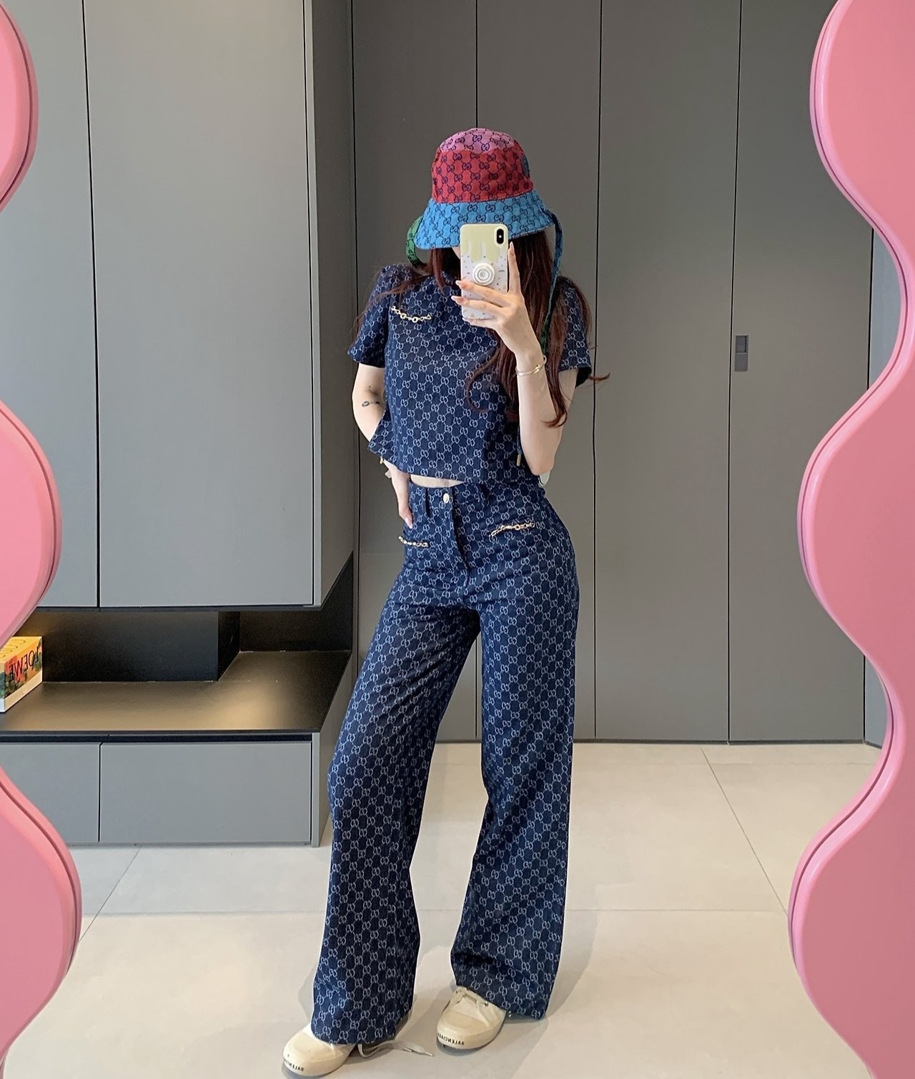 GUCCI 구찌 GG 데님 셋업