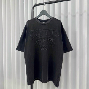VETEMENTS 베트멍 XXXL 자수 반팔 티셔츠