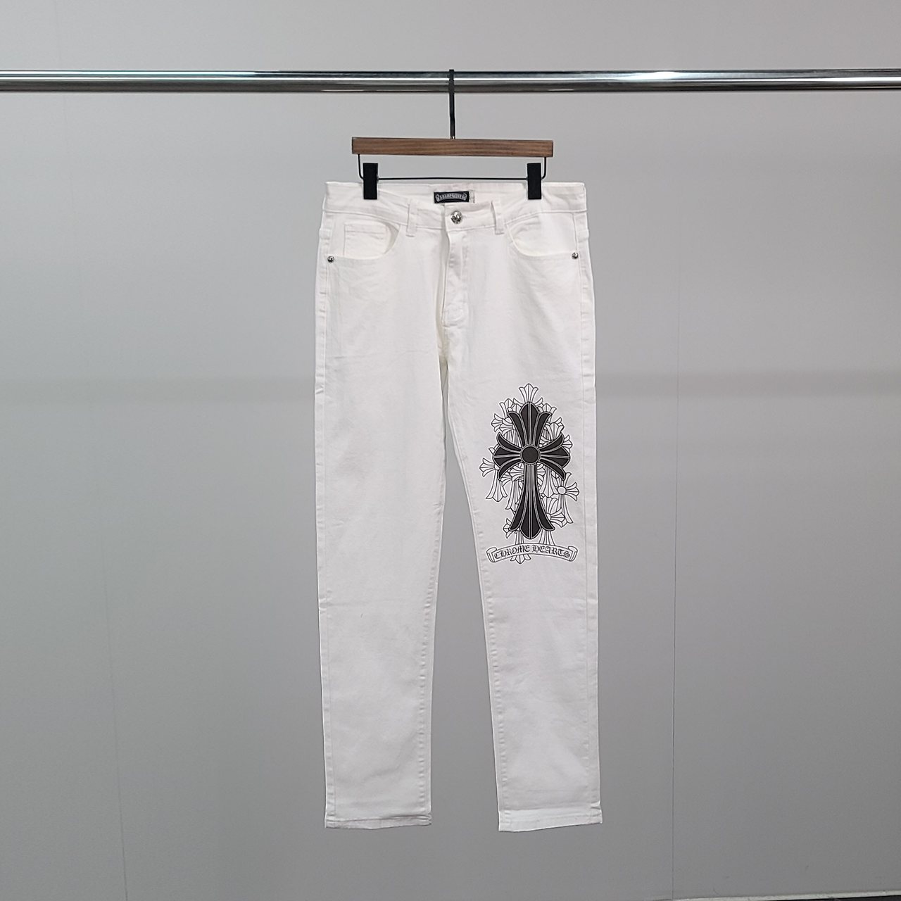 CHROME HEARTS 크롬하츠 크로스 프린팅 청바지