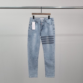 THOM BROWNE 톰브라운 사선완장 로고탭 청바지