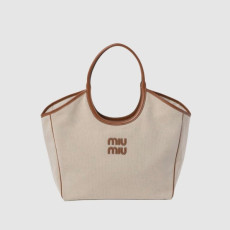 MIUMIU 미우미우 아이비 캔버스백 5BG281 2COLOR