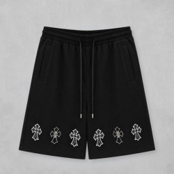 CHROME HEARTS 크롬하츠 세메터리 레더 패치 쇼트 팬츠 2COLOR