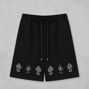 CHROME HEARTS 크롬하츠 세메터리 레더 패치 쇼트 팬츠 2COLOR
