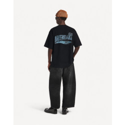 BALENCIAGA 발렌시아가 BB 멀티 로고 자수 빈티지 숏 슬리브 티셔츠 2COLOR