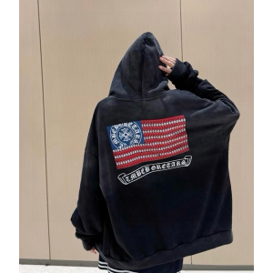 CHROME HEARTS 크롬하츠 아메리칸 플래그 집업 후드 자켓