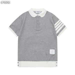 THOM BROWNE 톰브라운 사선 배색 폴로 니트 2COLOR