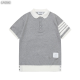 THOM BROWNE 톰브라운 사선 배색 폴로 니트 2COLOR