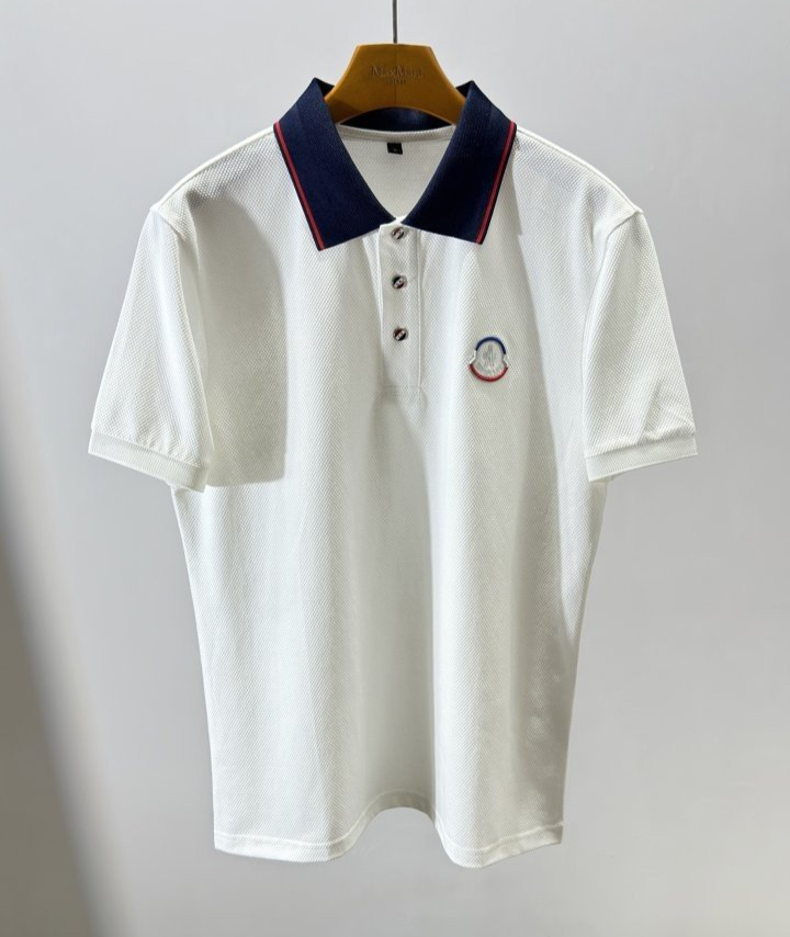 MONCLER 몽클레어 로고 코튼 피케 폴로 셔츠