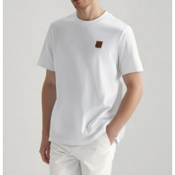 LOROPIANA 로로피아나 레더 자수 로고 반팔티셔츠