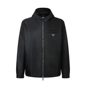 PRADA 프라다 64215 리나일론 후드 블루종 자켓