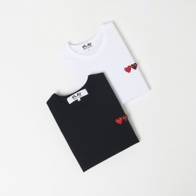 COMME DES GARCONS 꼼데가르송 더블 하트 반팔