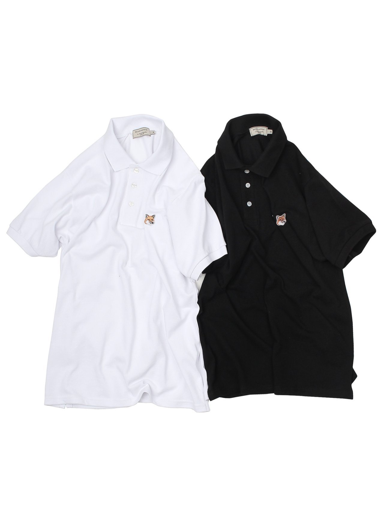 MAISON KITSUNE 메종키츠네 원 헤드 패치 PK 카라 반팔