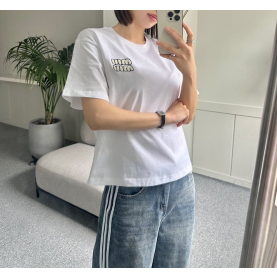 MIUMIU 미우미우  뽀글이 자수 반팔 3COLOR