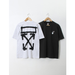 OFF-WHITE 오프화이트 스프레이 라운드 반팔