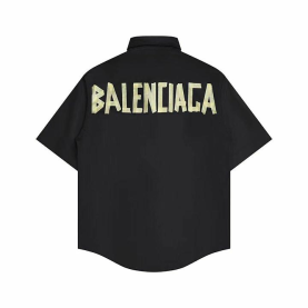 BALENCIAGA 발렌시아가 013 테이프 타입 로고 반팔 셔츠