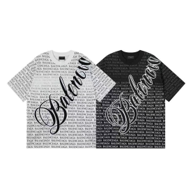 BALENCIAGA 발렌시아가 3321 브러시 올오버 로고 반팔