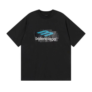 BALENCIAGA 발렌시아가 3328 3B 스포츠 아이콘 테이프 타입 로고 반팔