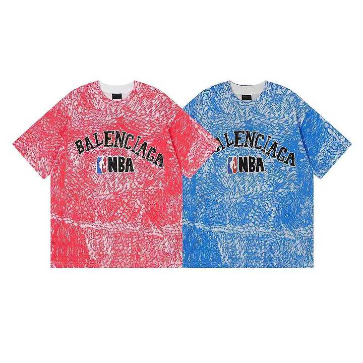 BALENCIAGA 발렌시아가 X NBA 3329 그래피티 로고 반팔