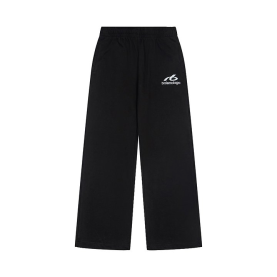 BALENCIAGA 발렌시아가 6513 3B 스포츠 아이콘 로고 구제 워싱 스웨트 팬츠