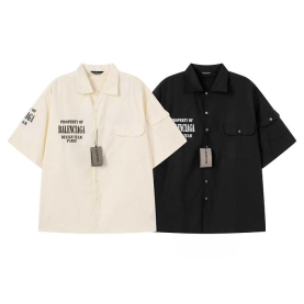 BALENCIAGA 발렌시아가 8012 프로퍼티 포켓 로고 반팔 셔츠