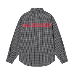 BALENCIAGA 발렌시아가 8014 로고 깅엄 체크 셔츠