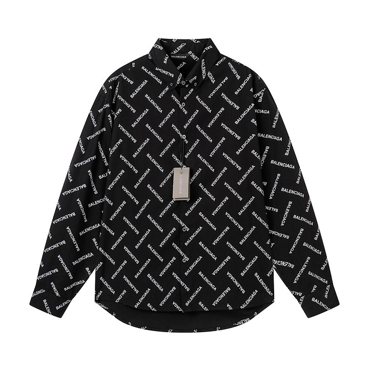 BALENCIAGA 발렌시아가 8021 올오버 로고 셔츠 2COLOR