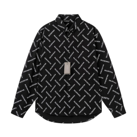BALENCIAGA 발렌시아가 8021 올오버 로고 셔츠 2COLOR