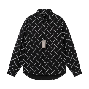 BALENCIAGA 발렌시아가 8021 올오버 로고 셔츠 2COLOR