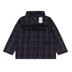 BALENCIAGA 발렌시아가 650820 로고 플란넬 체크 후드 자켓&팬츠 세트