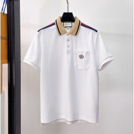 GUCCI 구찌 650833 인터로킹 G 자수 로고 웹 배색 폴로 반팔 3COLOR