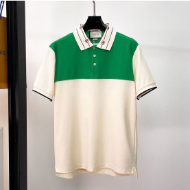 GUCCI 구찌 650838 자수 로고 배색 폴로 반팔