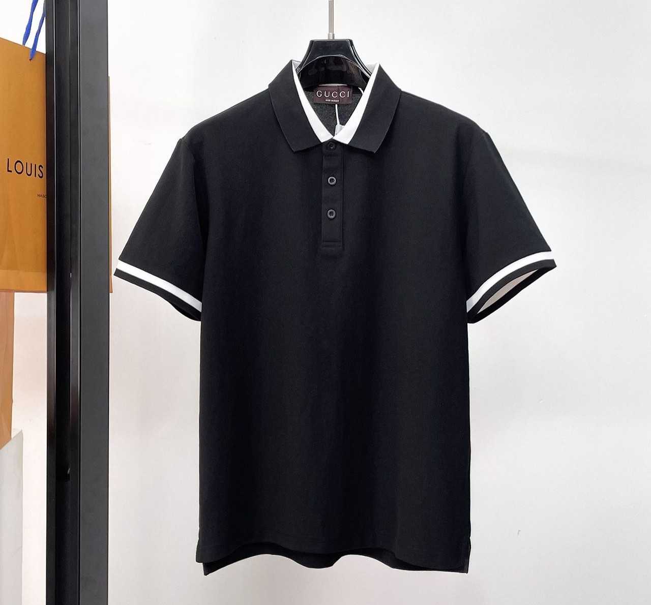 GUCCI 구찌 650850 히든 로고 배색 폴로 반팔