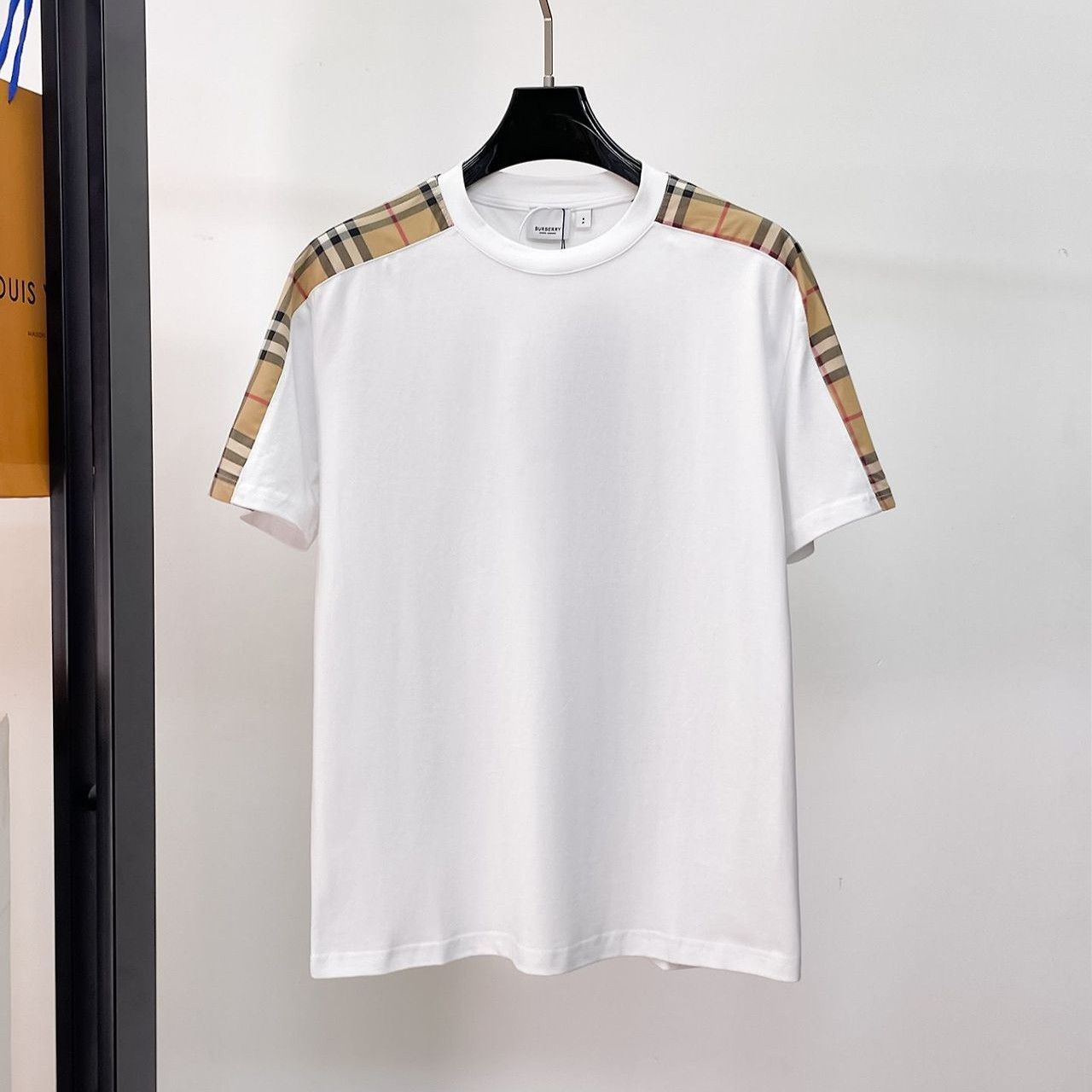 BURBERRY 버버리 650856 체크 패널 코튼 반팔 2COLOR