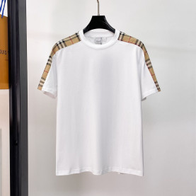 BURBERRY 버버리 650856 체크 패널 코튼 반팔 2COLOR