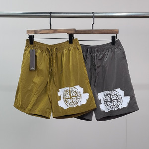 STONE ISLAND 스톤아일랜드 페인팅 메탈 나일론 5부 팬츠