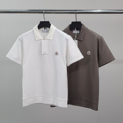 MONCLER 몽클레어 와펜 포인트 지퍼넥 반팔 카라 니트