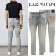 LOUIS VUITTON 루이비통  로프 로고 연청 슬림 일자진