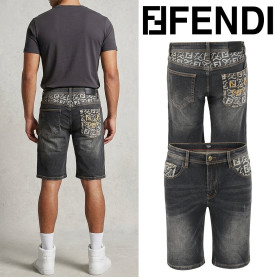 FENDI 펜디 FF 멀티 로고 흑청 하프진