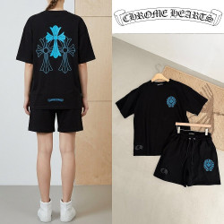 CHROME HEARTS 크롬하츠 말굽 크로스 오버핏 하프 셋업