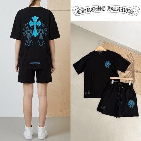 CHROME HEARTS 크롬하츠 말굽 크로스 오버핏 하프 셋업