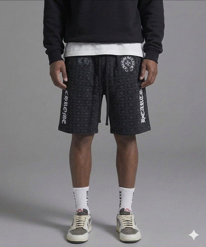CHROME HEARTS 크롬하츠 세메터리 프린트 홀스슈 반바지