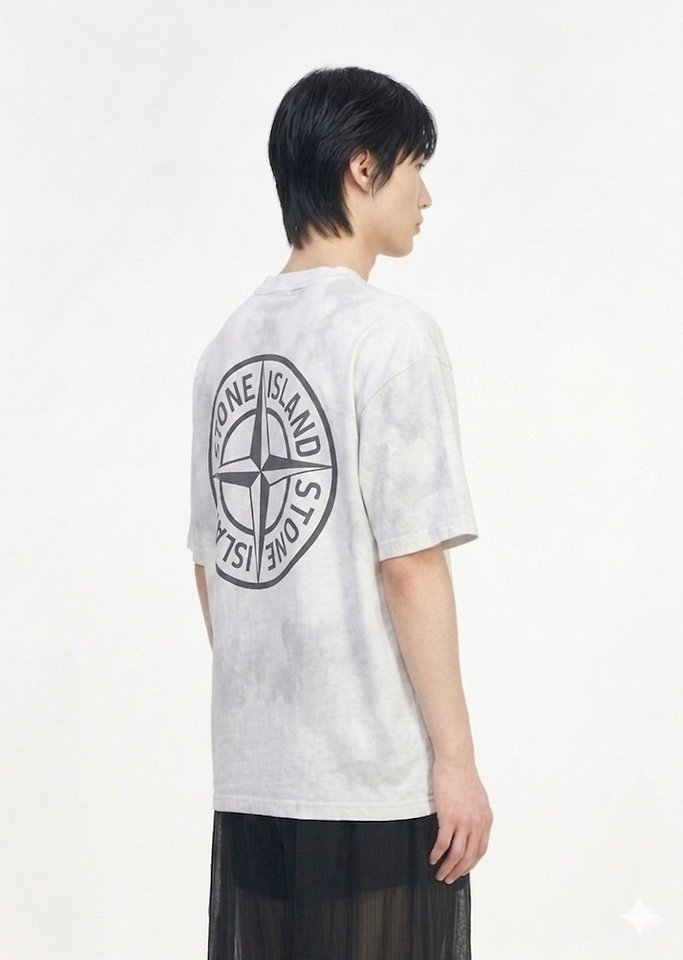 STONE ISLAND 스톤아일랜드 서클릿 로고 워싱 반팔 2COLOR
