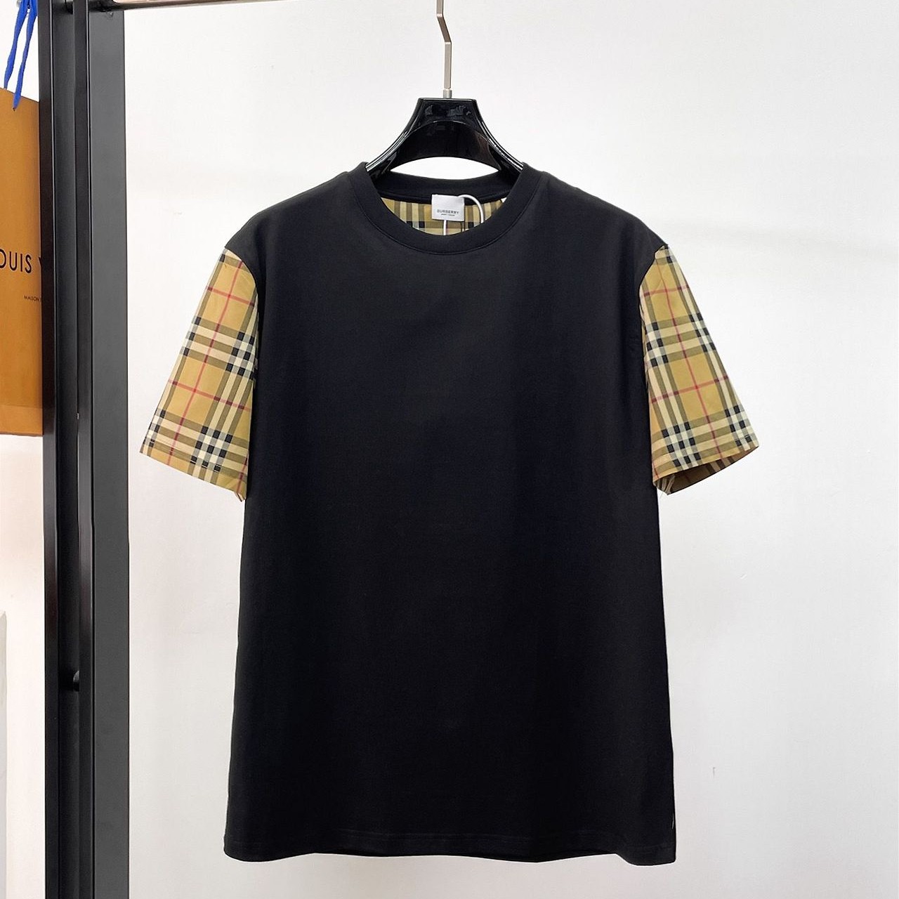 BURBERRY 버버리 650879 체크 슬리브 코튼 반팔 2COLOR